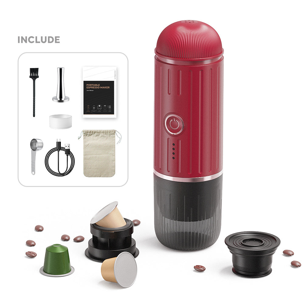 Barista-Bundle: Rejse-Espressomaskine & Professionelt 58mm Portafilter – Perfekt Espresso Overalt